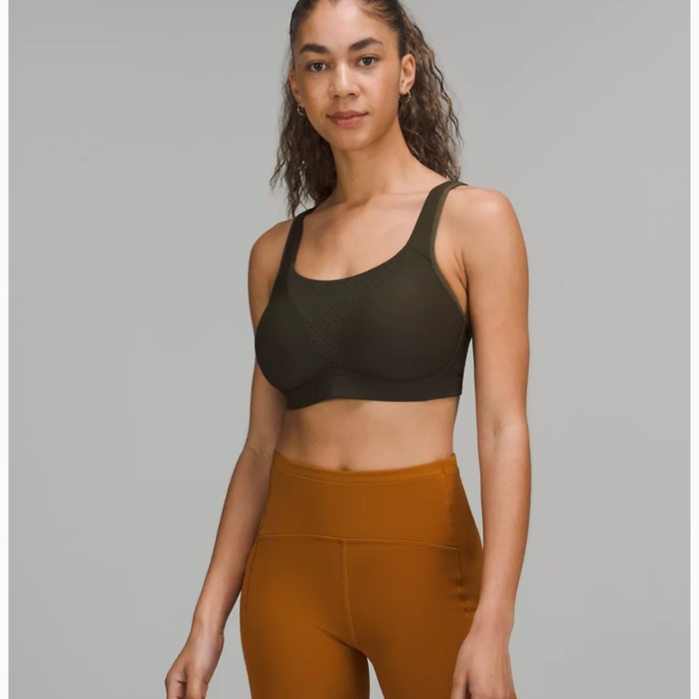 Lululemon athletica run times bra 34DDD NWT sports fitness workout dark olive - Picture 4 of 6